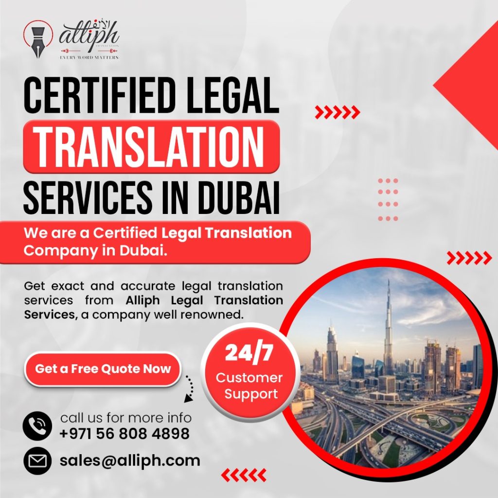Discover Alliph Certified Translation Company, Dubai's best professional legal translation service provider.